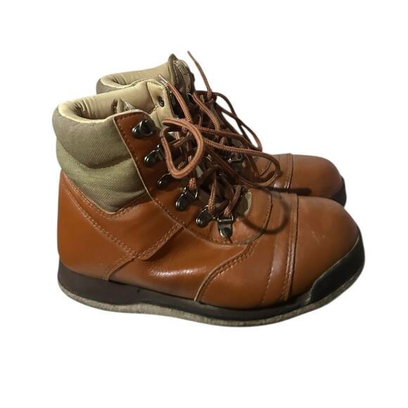 Vintage Cabelas Felt Bottom Faux Leather Wader Boots Size 6 Fishing Outdoor Used - Picture 1 of 10